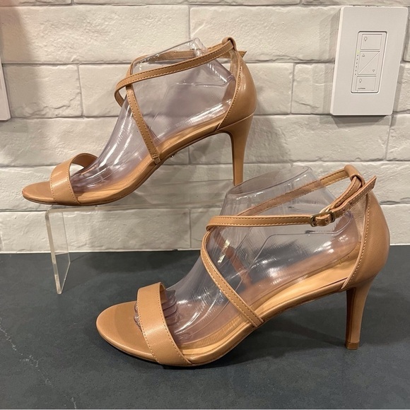 Thalia Sodi sz 11 Darria2 tan vegan strappy heeled sandals - Picture 3 of 16